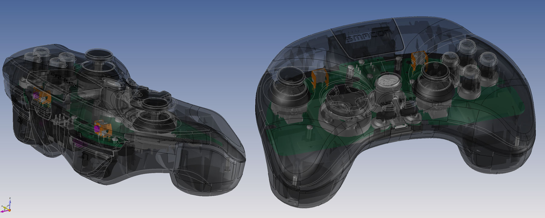 筐体設計・機構設計｜3D-CAＤ設計 ゲームコントローラー